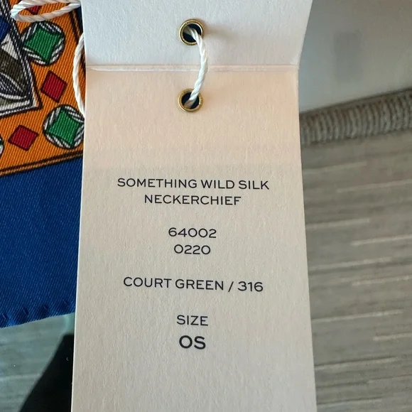 Tory Burch - Something Wild Silk Neckerchief courtesy of Green New With Tags - Picture 7 of 12